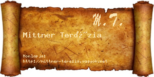 Mittner Terézia névjegykártya